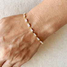 Load image into Gallery viewer, 18k Gold Filled Sideway Baguette Tennis Bracelet
