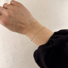 Load image into Gallery viewer, 18k Gold Filled 1.5mm Flat Dot Ball Bracelet
