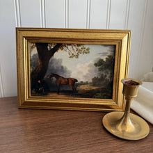 Load image into Gallery viewer, Vintage Style Landscape and Horse Framed Art Print 4x6
