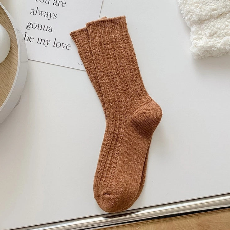 Knitted Mid-Calf Socks (2 colors)