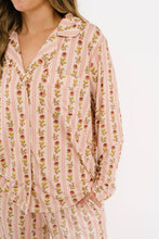 Load image into Gallery viewer, Vintage Floral Stripe Women's Bamboo Pajama Set
