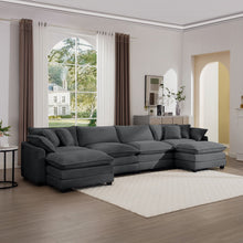 Load image into Gallery viewer, Modern Oversized Modular Cushion Sofa With Ottoman [Online Only]
