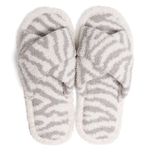 Load image into Gallery viewer, Crossover Zebra Pattern Slipper (2 colors)

