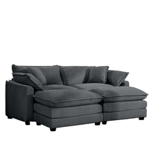 Load image into Gallery viewer, Modern Oversized Modular Cushion Sofa With Ottoman [Online Only]
