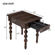 Load image into Gallery viewer, Solid Wood End Table with Drawer in Espresso Finish [Online Only]
