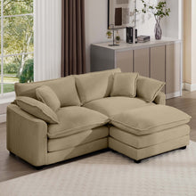 Load image into Gallery viewer, Modern Oversized Modular Cushion Sofa With Ottoman [Online Only]
