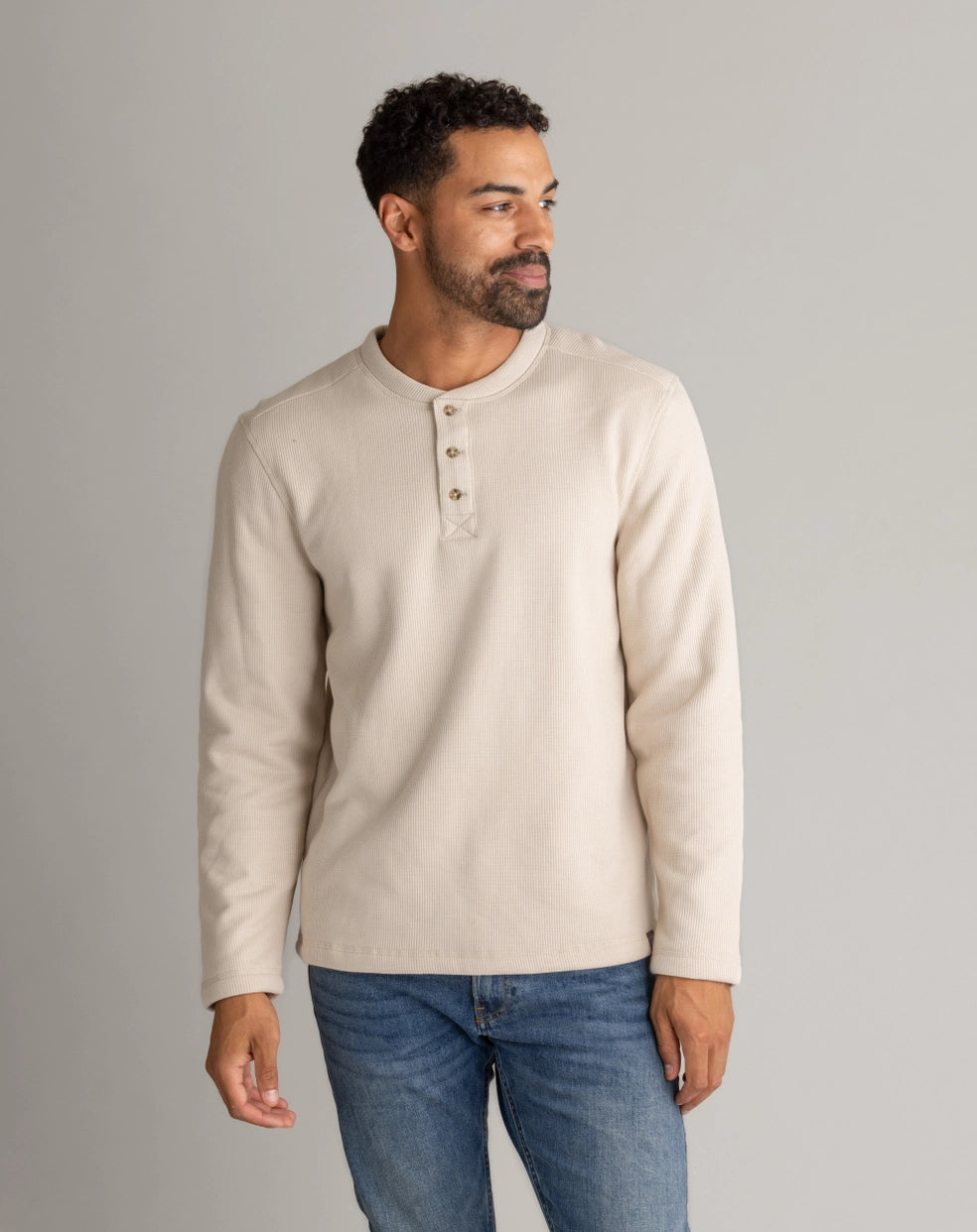 Men's Fireside Sherpa Lined Henley Wood Ash Heather