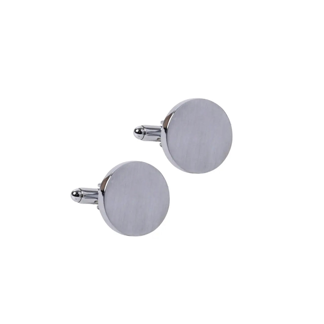 Silver Classic Round Cufflinks