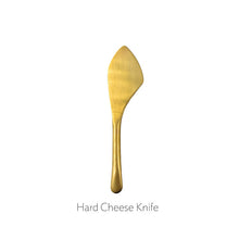 Load image into Gallery viewer, Barcelona Matte Gold Stainless Steel 5 Piece Cheese Service Gift Set [Online Only]
