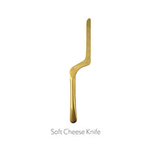 Load image into Gallery viewer, Barcelona Matte Gold Stainless Steel 5 Piece Cheese Service Gift Set [Online Only]
