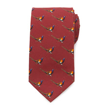 Load image into Gallery viewer, Pheasant Burgundy Men's Neck Tie [Online Only]

