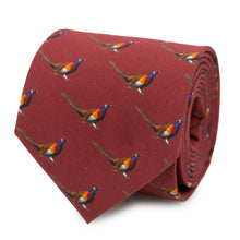 Load image into Gallery viewer, Pheasant Burgundy Men's Neck Tie [Online Only]
