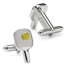 Load image into Gallery viewer, Pickleball Racket Silver Cufflinks [Online Only]
