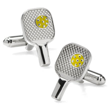 Load image into Gallery viewer, Pickleball Racket Silver Cufflinks [Online Only]
