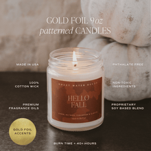 Load image into Gallery viewer, Pumpkin Spice Soy Candle - Patterned 9 oz - Clear Jar [Online Only]
