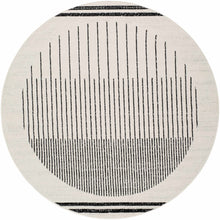 Load image into Gallery viewer, Angus Black &amp; White Geometric Area Rug [Online Only]
