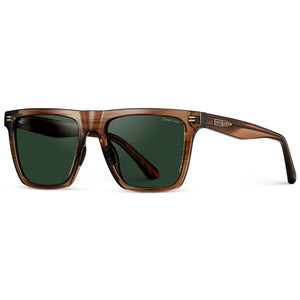 Ace Polarized Men's Sunglasses (Crystal Mesquite Grain/Green Lens) | WMP Eyewear