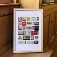 Load image into Gallery viewer, Atlanta Matchbook Collage Poster w/Frame Options [Online Only]
