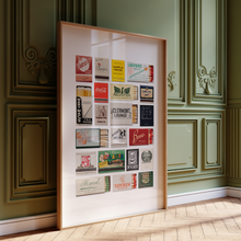 Load image into Gallery viewer, Atlanta Matchbook Collage Poster w/Frame Options [Online Only]
