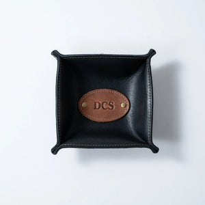 The Monticello Fine Leather Desk Valet Caddy Tray | Holtz Leather Co.