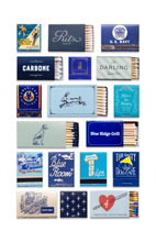Load image into Gallery viewer, Blue Matchbook Collage Poster w/Frame Options [Online Only]
