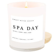 Load image into Gallery viewer, Spa Day Soy Candle - White Jar - 11 oz [Online Only]
