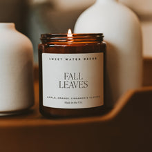 Load image into Gallery viewer, Fall Leaves Soy Candle - Amber Jar - 9 oz [Online Only]
