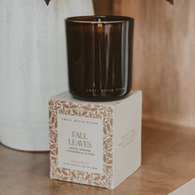 Load image into Gallery viewer, Fall Leaves Soy Candle - Boxed Amber Tinted Glass Jar - 12 oz [Online Only]
