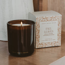 Load image into Gallery viewer, Fall Leaves Soy Candle - Boxed Amber Tinted Glass Jar - 12 oz [Online Only]
