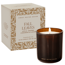 Load image into Gallery viewer, Fall Leaves Soy Candle - Boxed Amber Tinted Glass Jar - 12 oz [Online Only]
