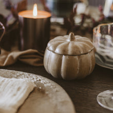 Load image into Gallery viewer, Pumpkin Spice Soy Candle - Ceramic Pumpkin Jar - 8 oz [Online Only]
