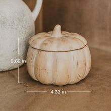 Load image into Gallery viewer, Pumpkin Spice Soy Candle - Ceramic Pumpkin Jar - 8 oz [Online Only]
