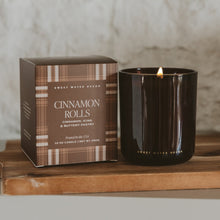 Load image into Gallery viewer, Cinnamon Rolls Soy Candle - Boxed Amber Tinted Glass Jar - 12 oz [Online Only]
