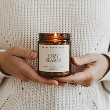 Load image into Gallery viewer, Cozy Season Soy Candle - Amber Jar - 9 oz [Online Only]
