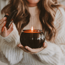 Load image into Gallery viewer, Hello Fall Soy Candle - Amber Glass Pumpkin Jar - 20 oz [Online Only]
