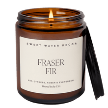 Load image into Gallery viewer, Fraser Fir Soy Candle - Amber Jar - 9 oz [Online Only]
