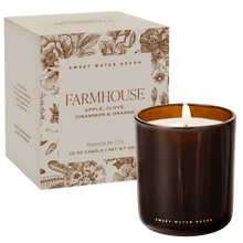 Load image into Gallery viewer, Farmhouse Soy Candle - Boxed Amber Tinted Glass Jar - 12 oz [Online Only]

