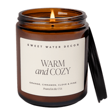 Load image into Gallery viewer, Warm and Cozy Soy Candle - Amber Jar - 9 oz [Online Only]

