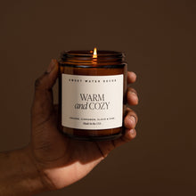 Load image into Gallery viewer, Warm and Cozy Soy Candle - Amber Jar - 9 oz [Online Only]
