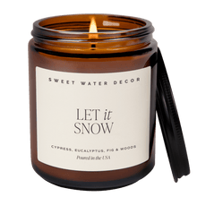 Load image into Gallery viewer, Let It Snow Soy Candle -  9 oz Amber Jar [Online Only]
