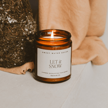 Load image into Gallery viewer, Let It Snow Soy Candle -  9 oz Amber Jar [Online Only]
