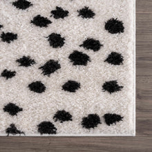 Load image into Gallery viewer, Cansu Black &amp; White Dotted Area Rug [Online Only]
