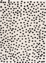 Load image into Gallery viewer, Cansu Black &amp; White Dotted Area Rug [Online Only]
