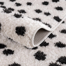 Load image into Gallery viewer, Cansu Black &amp; White Dotted Area Rug [Online Only]
