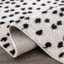 Load image into Gallery viewer, Cansu Black &amp; White Dotted Area Rug [Online Only]
