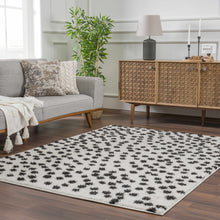 Load image into Gallery viewer, Cansu Black &amp; White Dotted Area Rug [Online Only]
