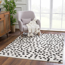 Load image into Gallery viewer, Cansu Black &amp; White Dotted Area Rug [Online Only]
