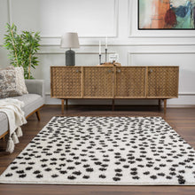 Load image into Gallery viewer, Cansu Black &amp; White Dotted Area Rug [Online Only]
