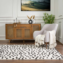 Load image into Gallery viewer, Cansu Black &amp; White Dotted Area Rug [Online Only]
