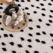 Load image into Gallery viewer, Cansu Black &amp; White Dotted Area Rug [Online Only]
